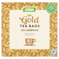 Золоті чайні пакетики ASDA Gold, 80 пакетиків, 232 грами