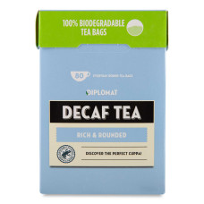 Англійський чорний чай Diplomat Decaf Tea, 80 пакетиків, 250 гр