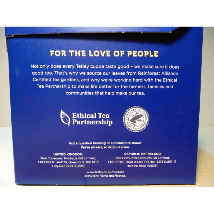 Англійський чорний чай Tetley Original, 240 пакетиків, 750 гр