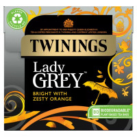 Чорний чай Twinings Lady Grey Bright на рослинній основі з пікантним апельсином, 80 пакетиків, 200 грам
