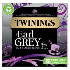 Чорний чай Twinings The Earl Grey 120 чайних пакетиків на рослинній основі 300 грам