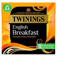 Чорний чай Twinings Англійський сніданок, 80 чайних пакетиків на рослинній основі, 200 грам