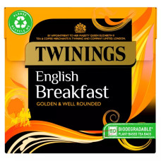 Чорний чай Twinings Англійський сніданок, 80 чайних пакетиків на рослинній основі, 200 грам