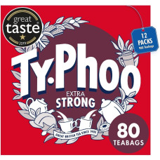 Чорний чай Typhoo Tea Extra Strong, 12 упаковок по 80 шт. (всього 960 шт.), 125 грам