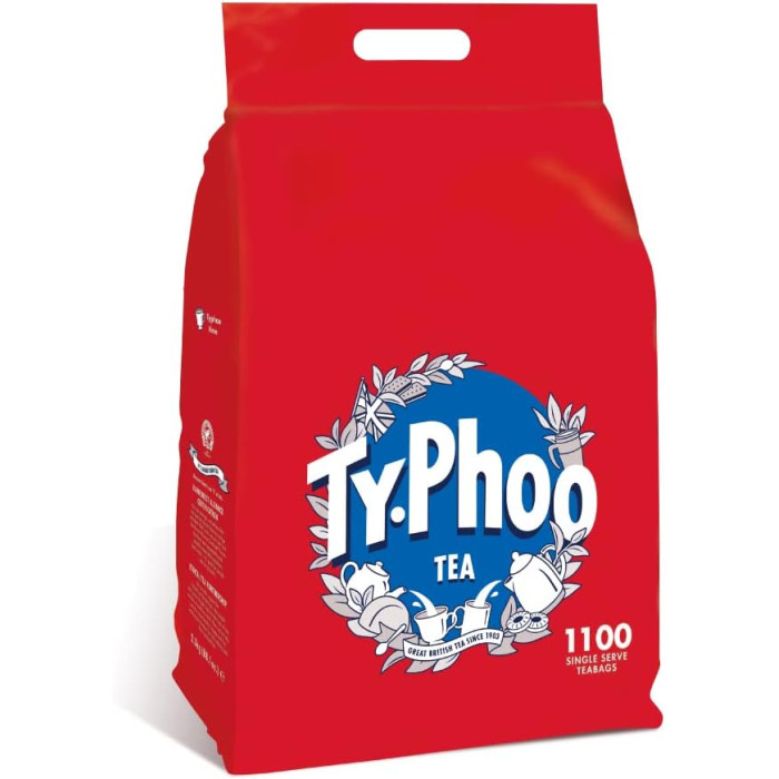 Круглі чайні пакетики Typhoo для англійського сніданку щодня, 1100 упаковок, 2500 грам