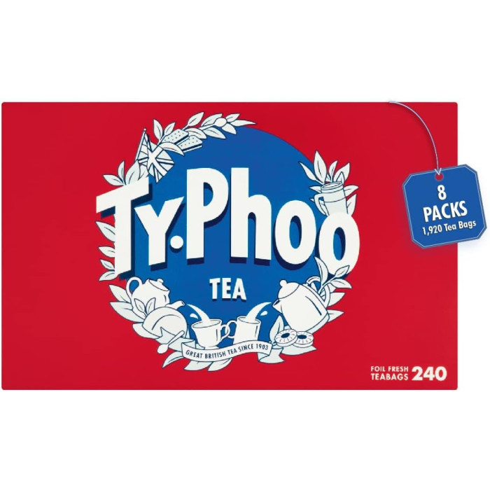 Чорний чай Typhoo, англійський сніданок, 8x240 чайних пакетиків, 5570 грам