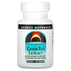 Екстракт зеленого чаю Source Naturals, 100 мг, 60 пігулок
