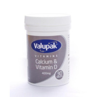 Харчові добавки Valupak кальцію і вітаміну D 400 мг (упаковка з 30 шт.)